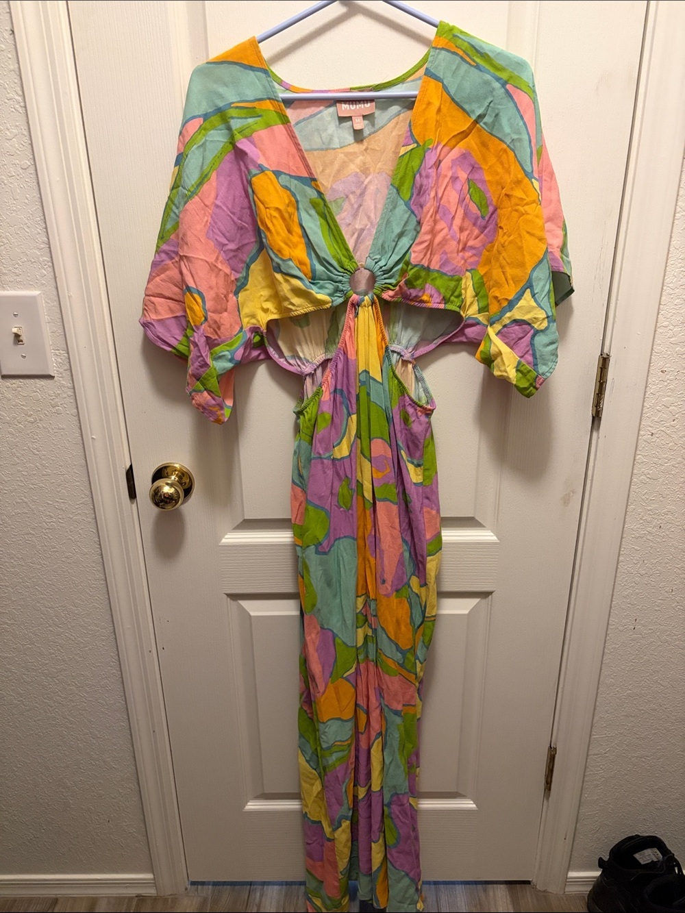 Show Me Your MuMu Dana Maxi Dress in Summer Sorbet multi-color print - Picture 2 of 7